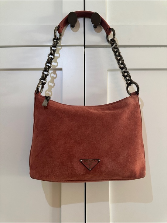 Prada Handbags - Authentic PRADA SUEDE SHOULDER BAG